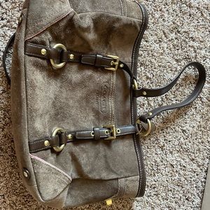 COACH suede bag